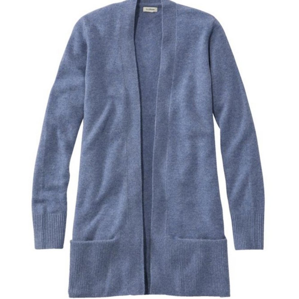 Teal LL Bean Cashmere Cardigan - SHRUNK, perfect for petite buyers!!